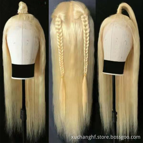 10a grade 613 unprocessed 100% brazilian human hair full lace wigs,curly 613 blonde hd transparent full lace human hair wig